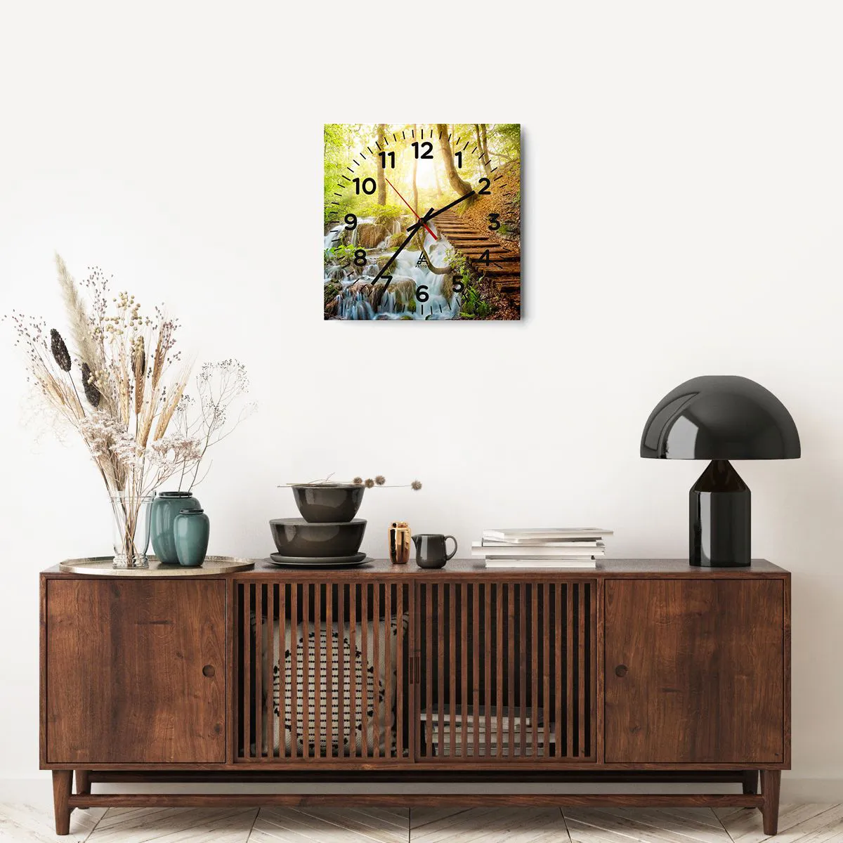 Zegar ścienny - Upragniony chłód - 40x40 cm