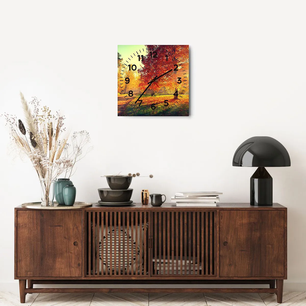 Falióra, Óra - A vörös gyönyörű - 40x40 cm