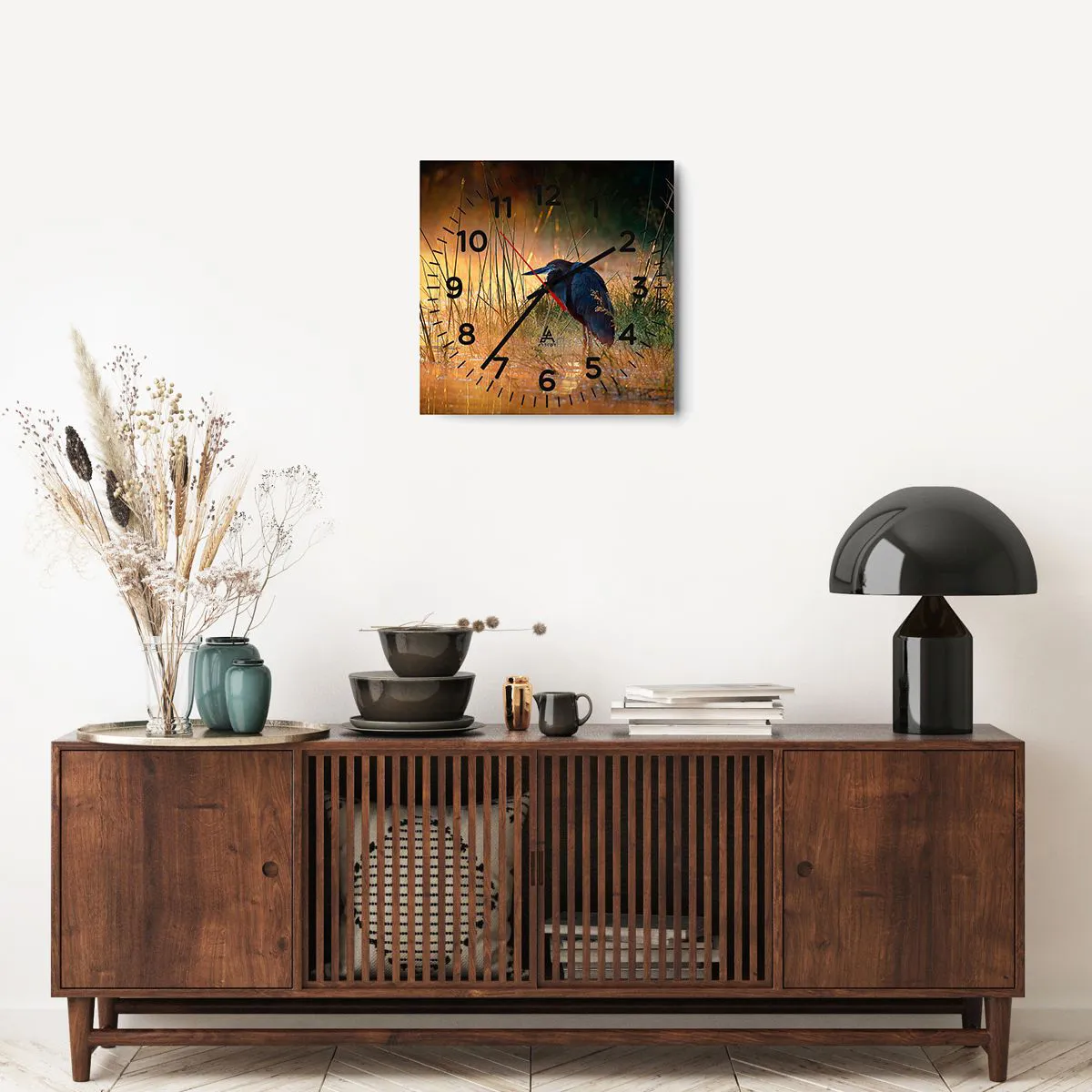 Wall clock - Clock on glass - Stop Taking Pictures - 40x40 cm