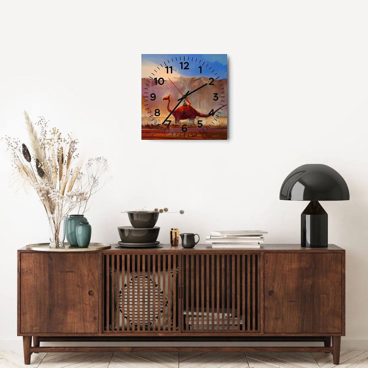 Relógio de parede - Relógio em vidro - Se não estivessem extintos - 40x40 cm