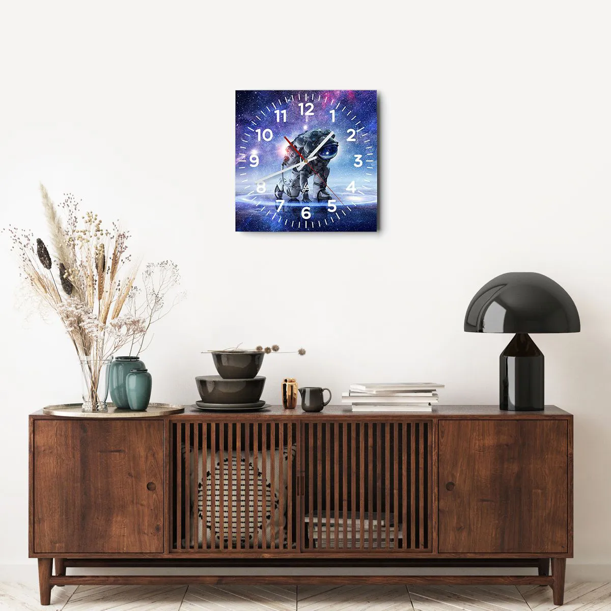 Wall clock - Clock on glass - Starry Night above Me - 40x40 cm