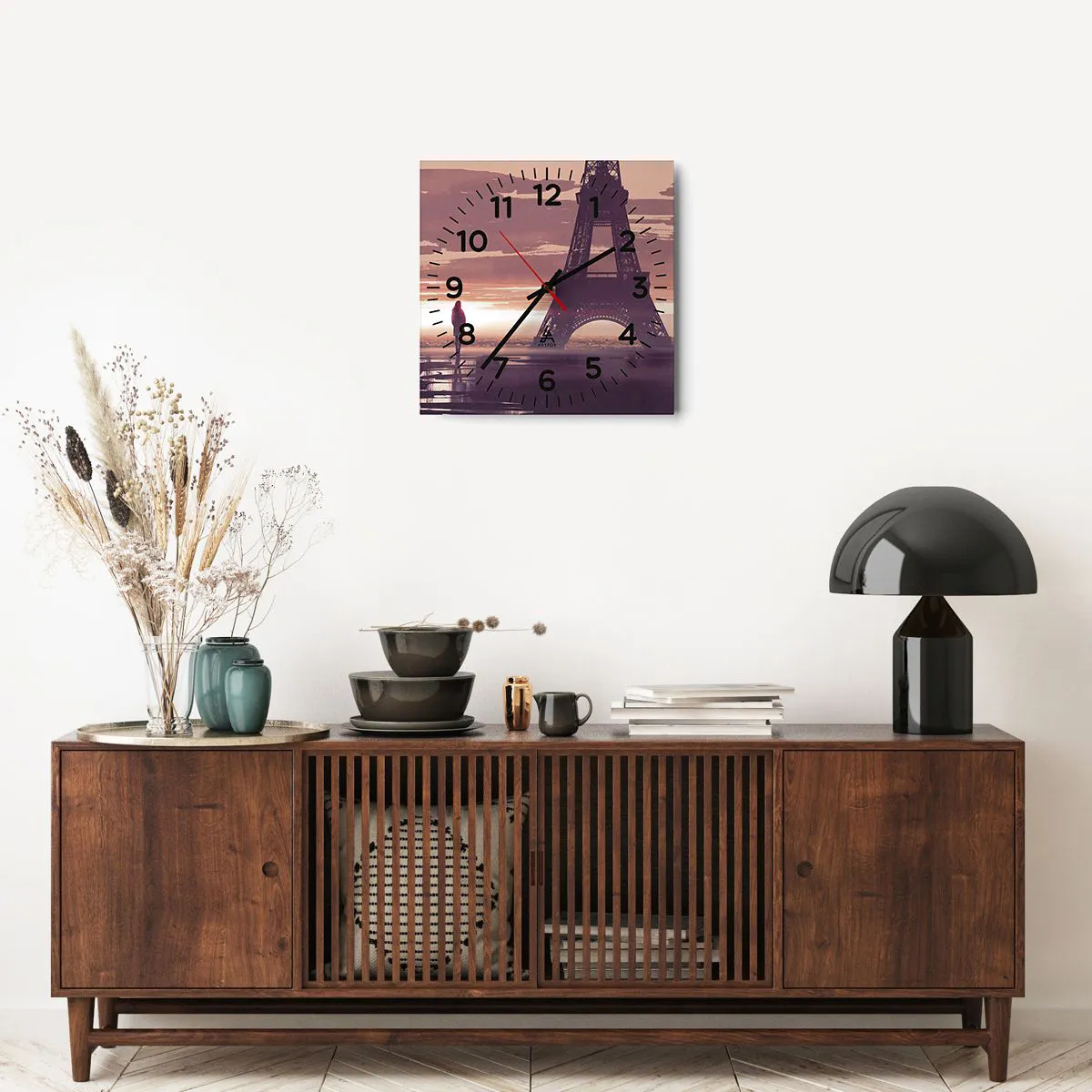 Ceas de perete - Ceas pe sticlă - Doar ele două - 40x40 cm