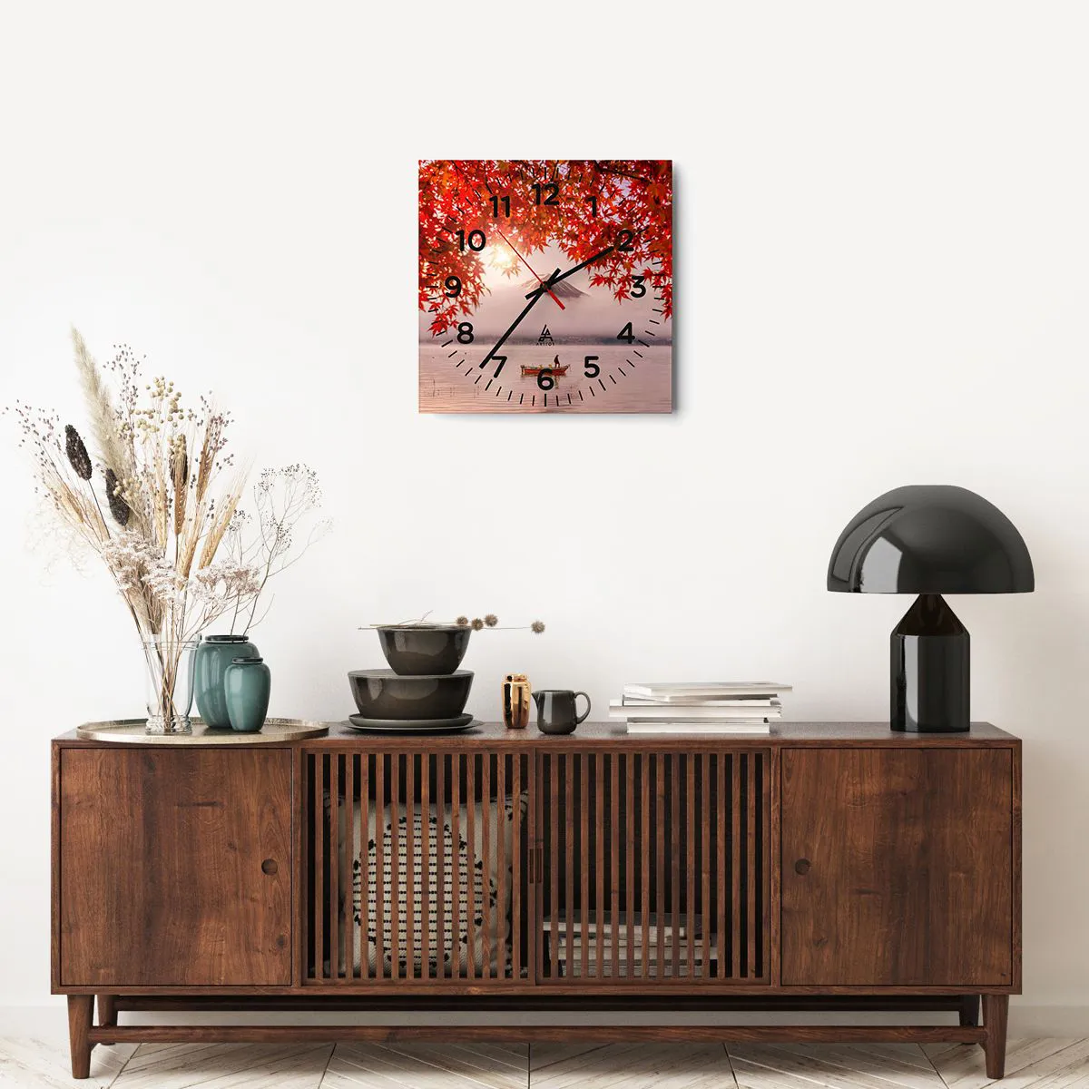 Wanduhr - Glasuhr - Im japanischen Klima - 40x40 cm