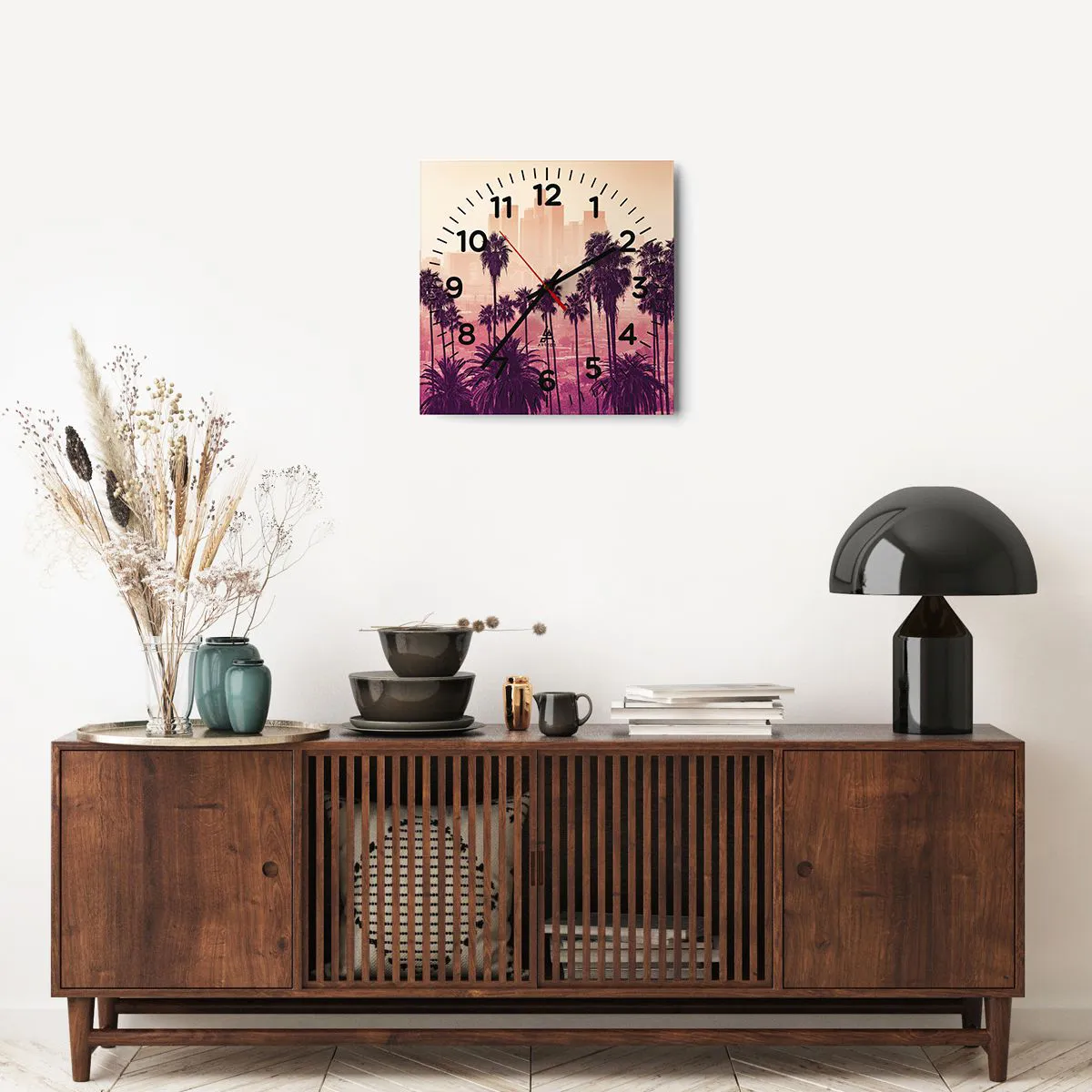 Horloge murale - Pendule murale - Paysage californien - 40x40 cm