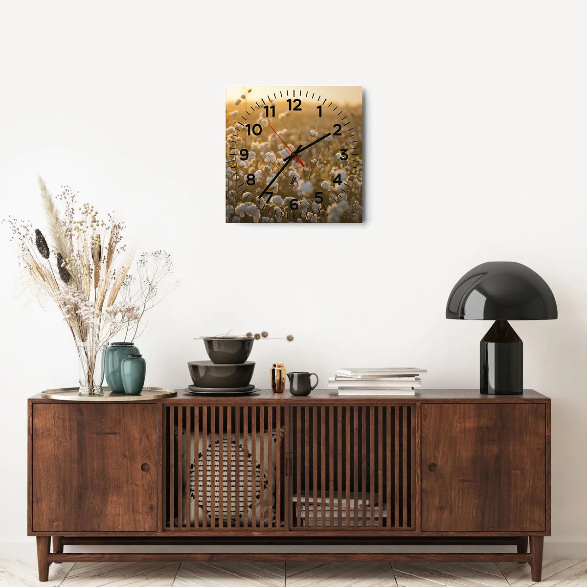 Falióra, Óra - Puha mező - 40x40 cm