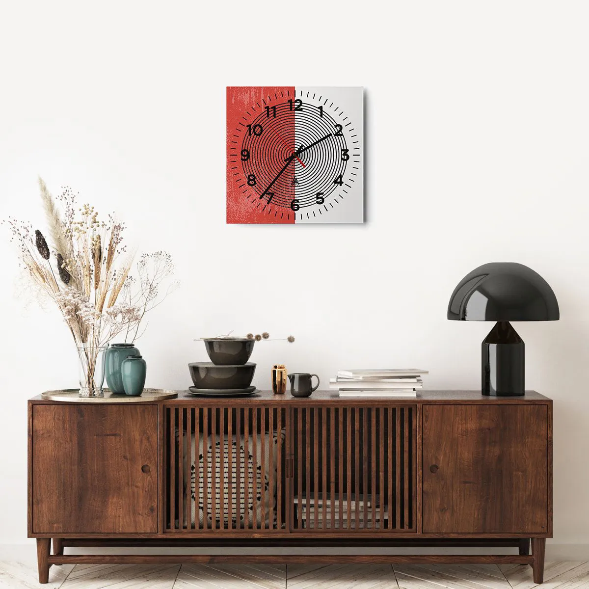 Ceas de perete - Ceas pe sticlă - Direct la subiect - 40x40 cm