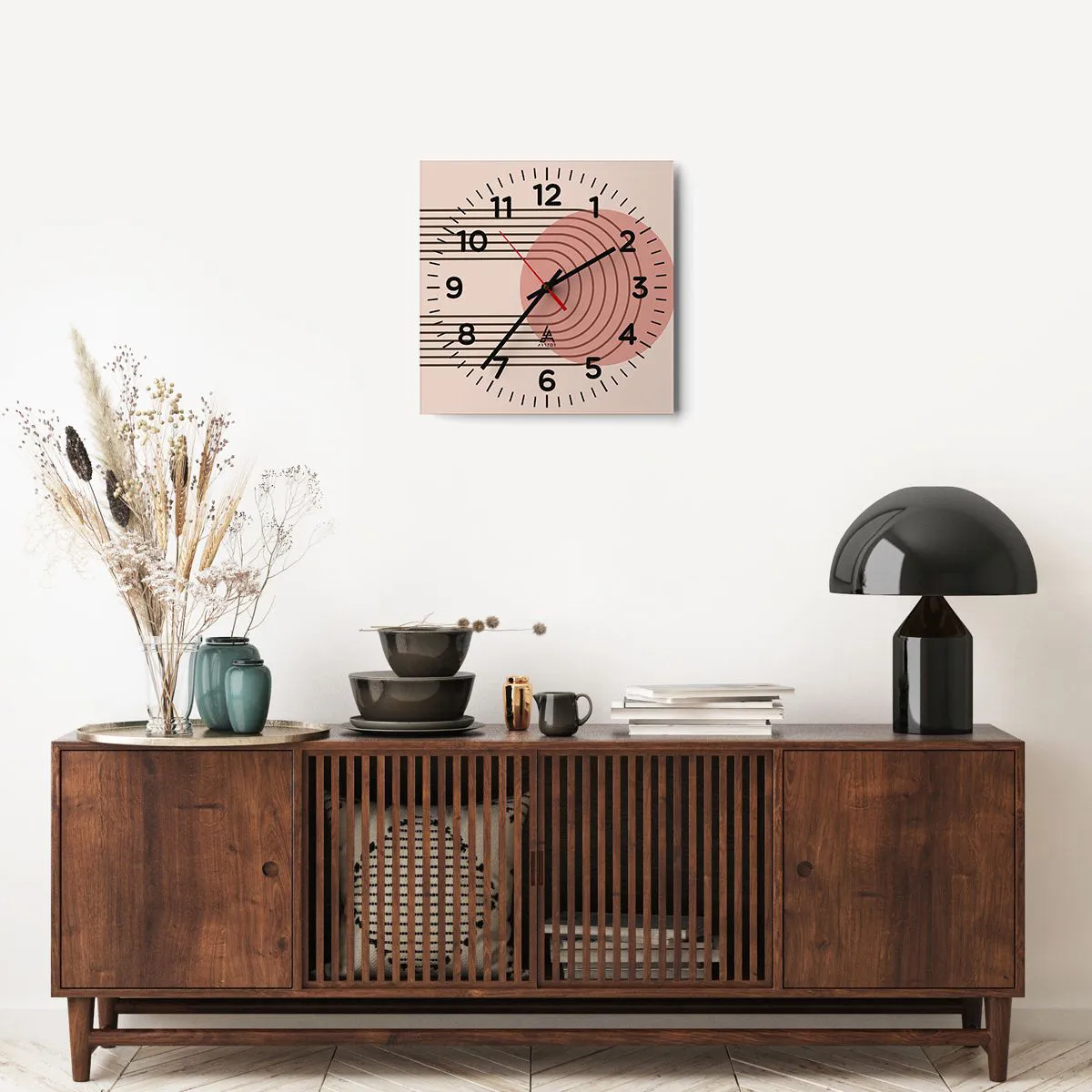 Wanduhr - Glasuhr - Unwiderstehliche Anziehungskraft - 40x40 cm