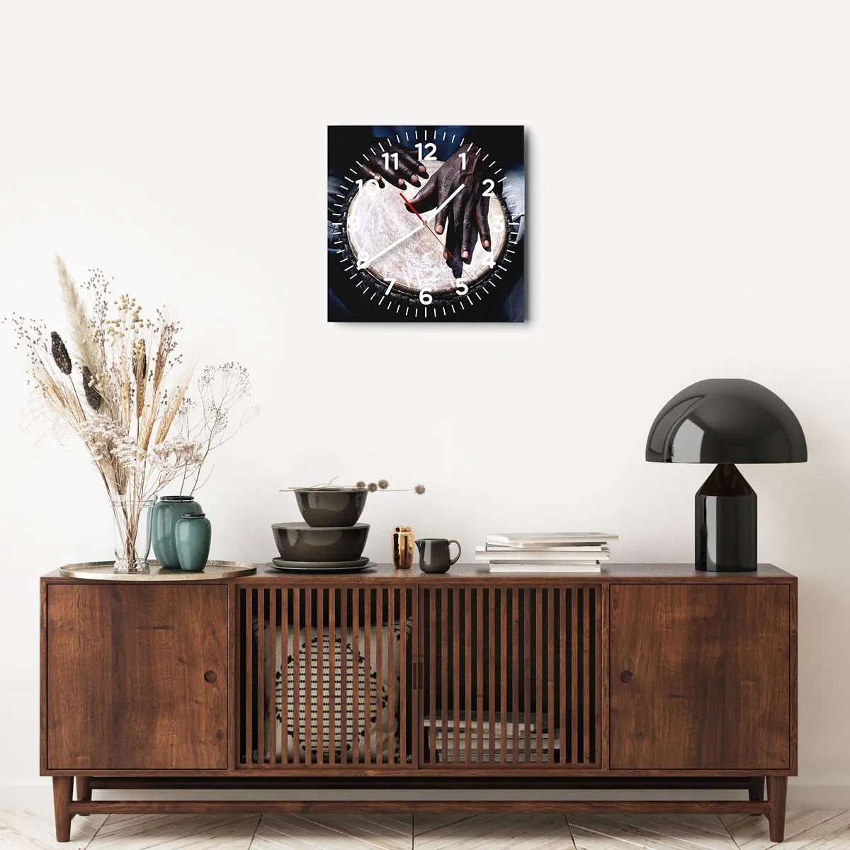 Wanduhr - Glasuhr - Lebe in deinem eigenen Rhythmus - 40x40 cm