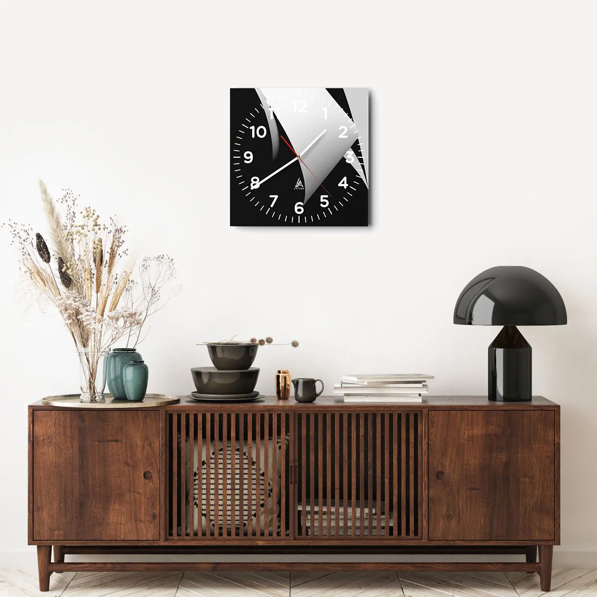 Vægur, Uret - Lysflader fra skyggernes dybder - 40x40 cm