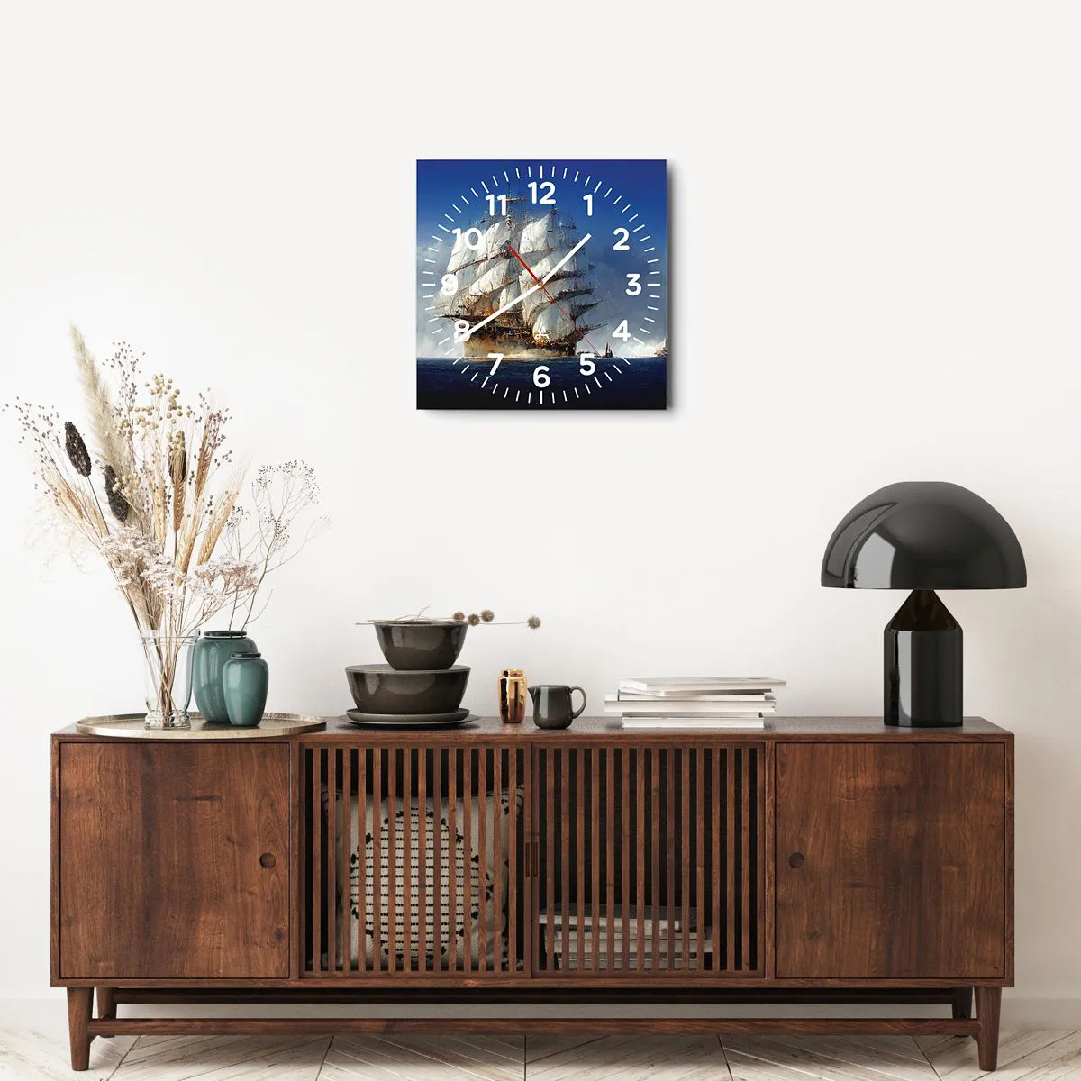 Wanduhr - Glasuhr - Der große Ruhm! - 40x40 cm