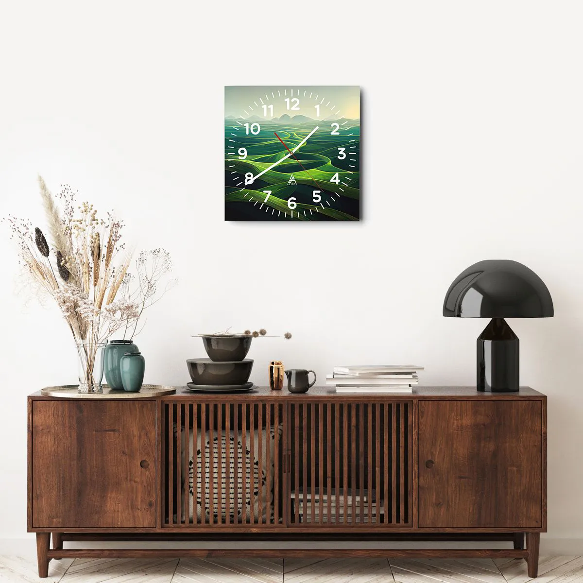 Falióra, Óra - Zöld völgyekben - 40x40 cm