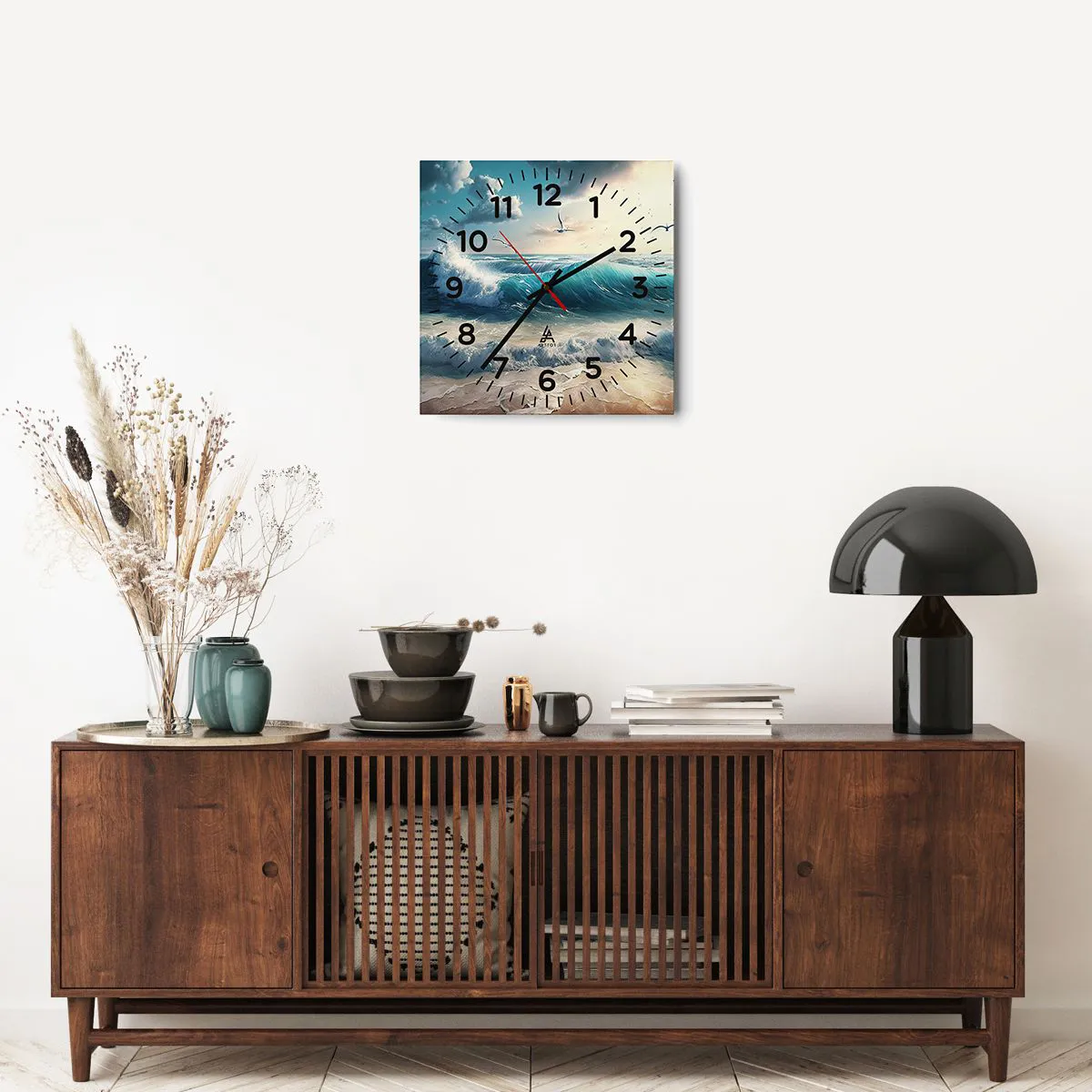 Reloj de pared - Reloj de vidrio - La brisa solo para ti - 40x40 cm