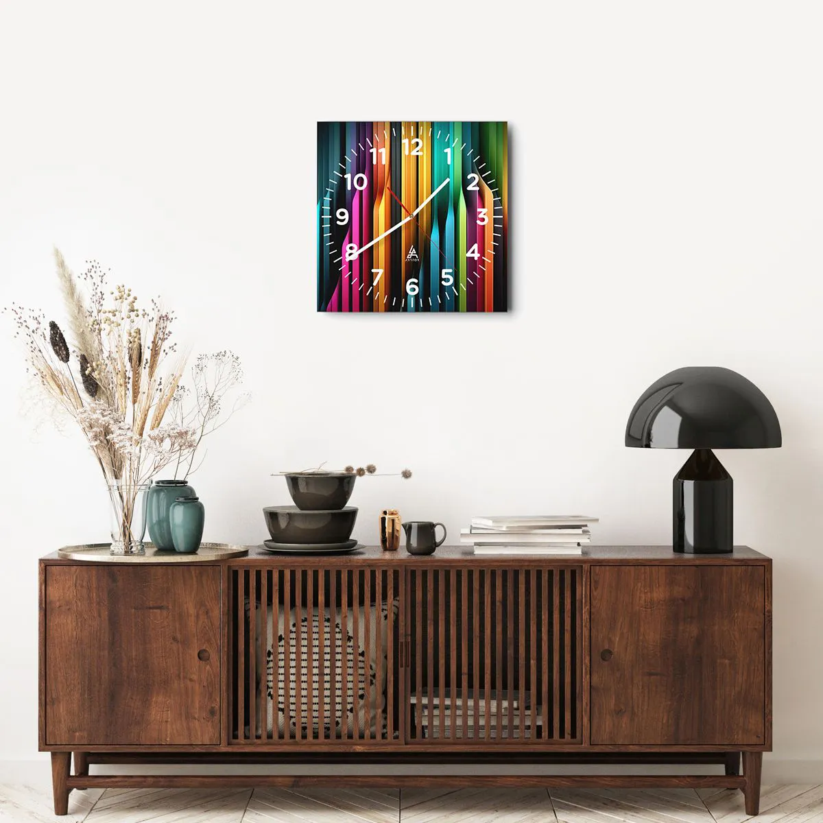 Nástenné hodiny - Svetelný organ - 40x40 cm