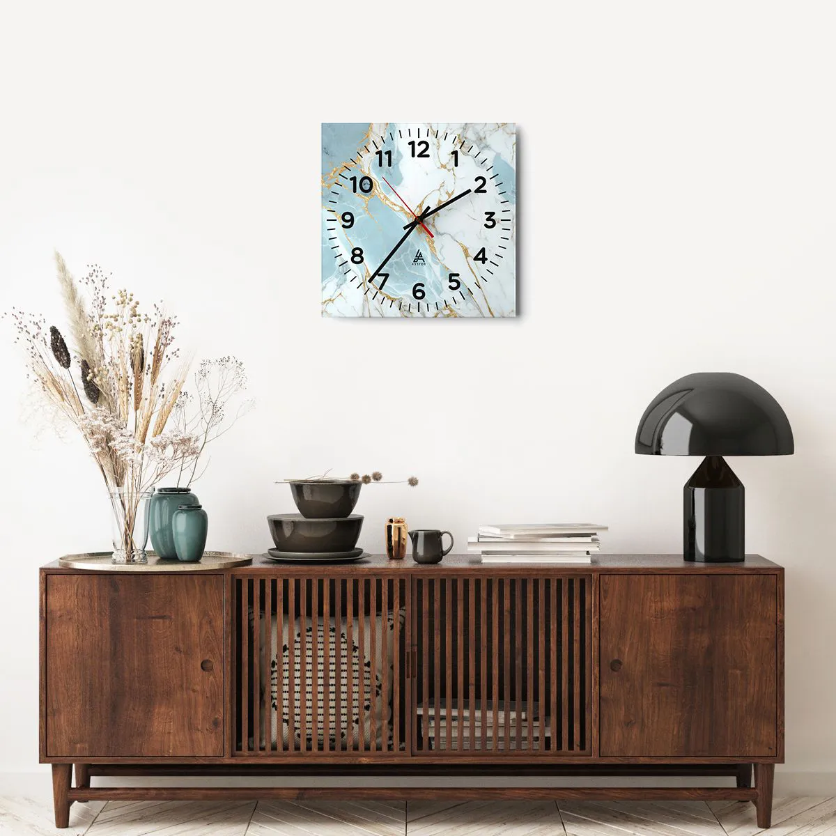 Vægur, Uret - Rigdom af sten - 40x40 cm