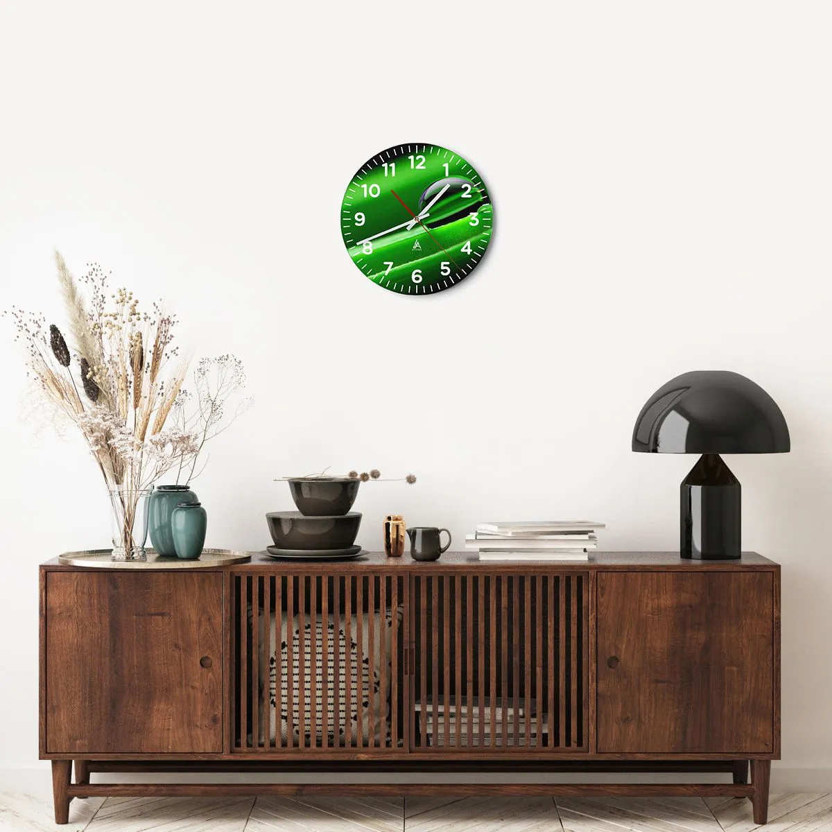 Wall clock - Clock on glass - Life from a Close-Up - 30x30 cm