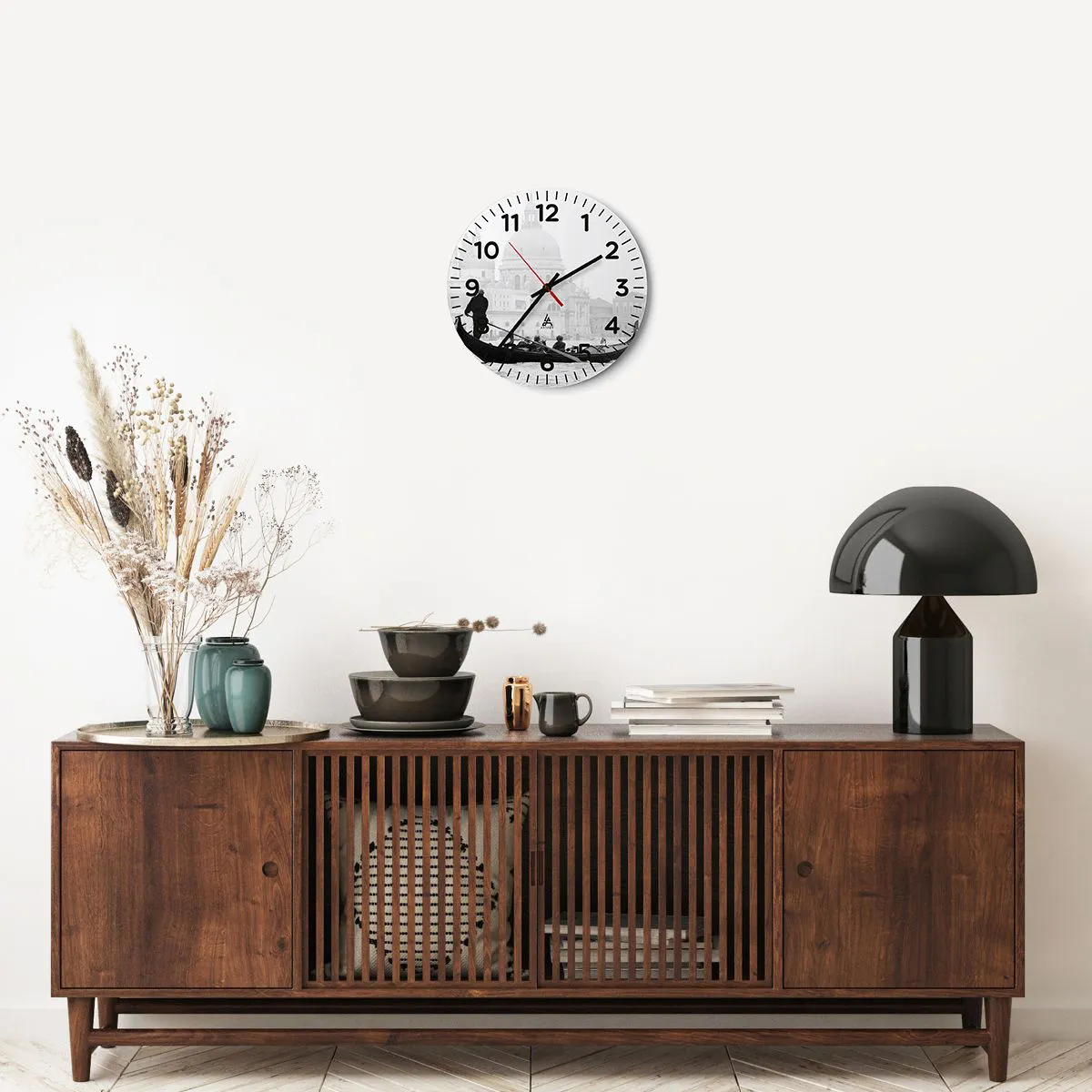 Wanduhr - Glasuhr - Reise zu den Quellen der Schönheit - 30x30 cm