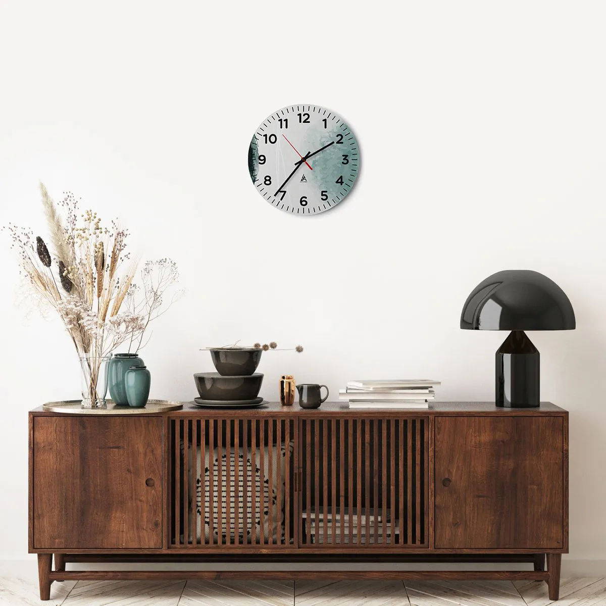 Relógio de parede - Relógio em vidro - Encontro com a neblina - 30x30 cm