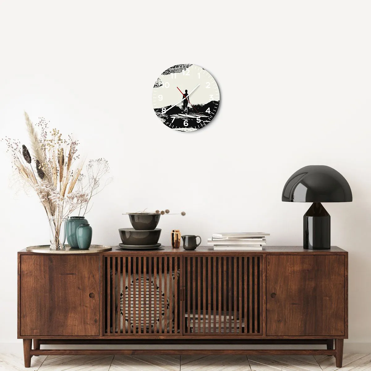 Ceas de perete - Ceas pe sticlă - O nouă înfățișare - 30x30 cm