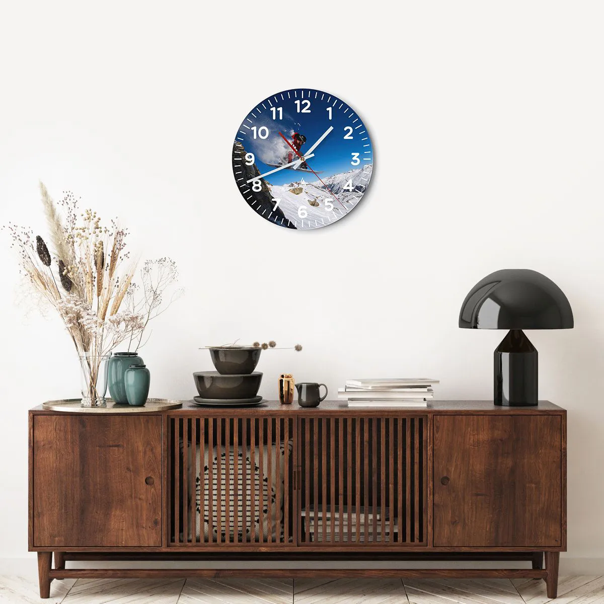 Reloj de pared - Reloj de vidrio - Y te convertiste en parte del lugar - 40x40 cm