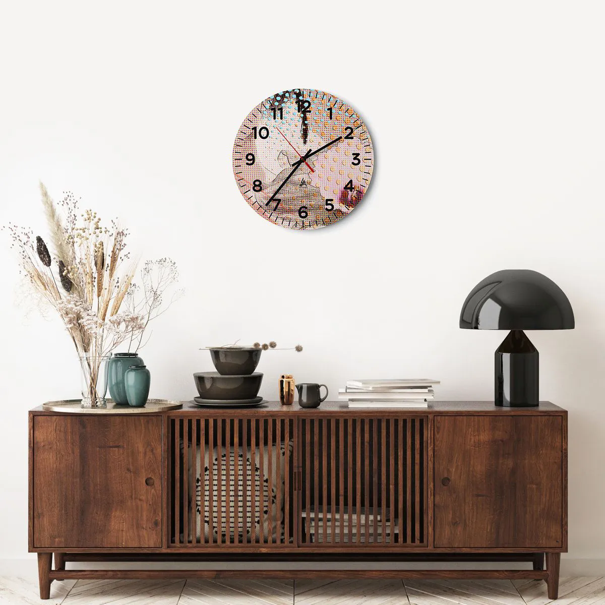 Wanduhr - Glasuhr - Comic-Heldin - 40x40 cm