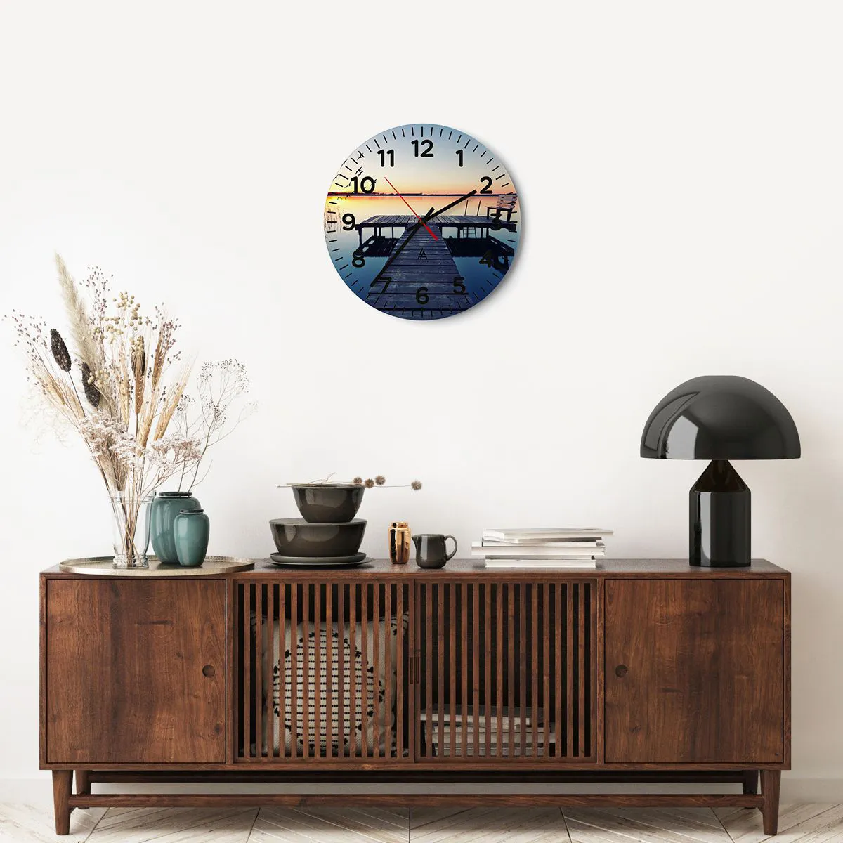 Wanduhr - Glasuhr - Das war ein guter Tag - 40x40 cm