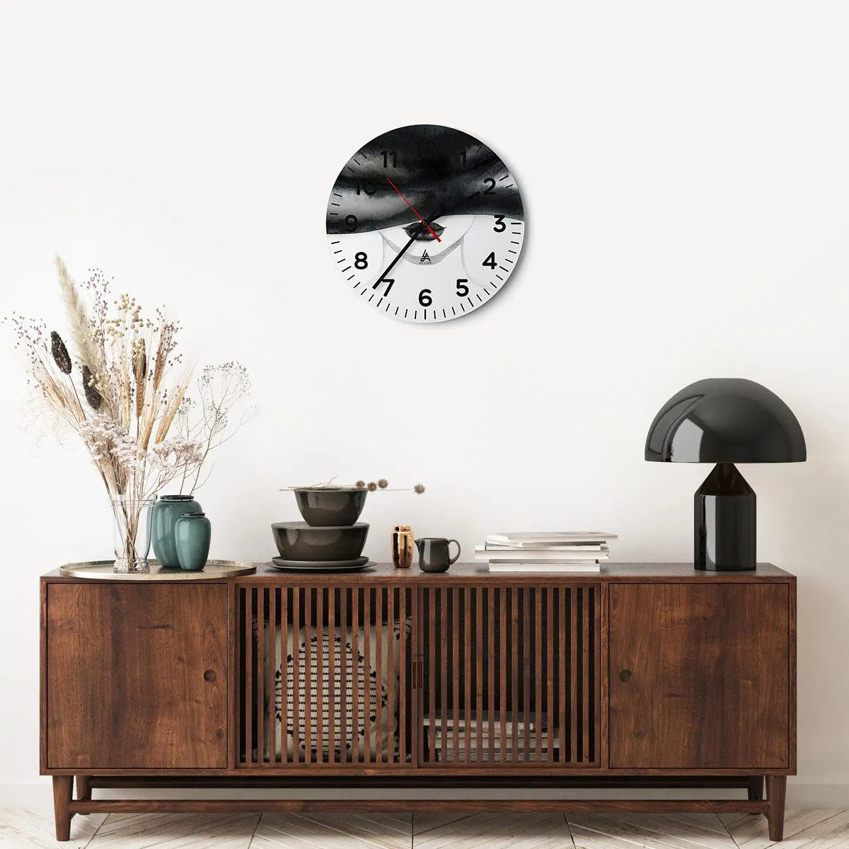 Ceas de perete - Ceas pe sticlă - Un mister senzual - 40x40 cm