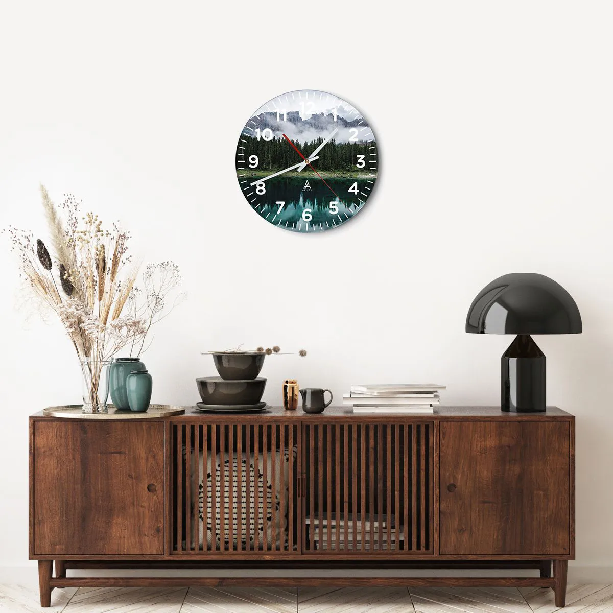 Wanduhr - Glasuhr - Leise, leise, lass uns das Trinkwasser nicht wecken ... - 40x40 cm