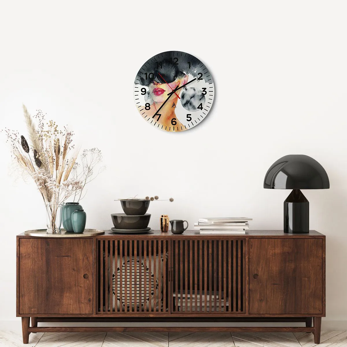 Ceas de perete - Ceas pe sticlă - Secretul eleganței - 40x40 cm