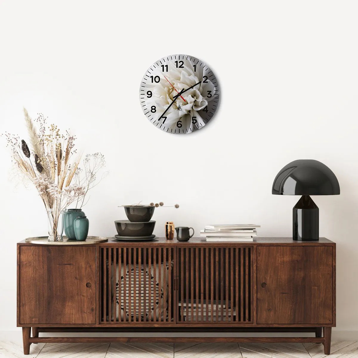 Ceas de perete - Ceas pe sticlă - Dimineața miresei - 40x40 cm