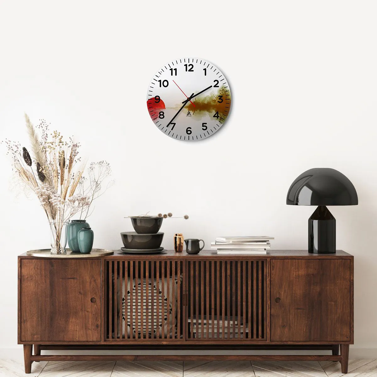 Relógio de parede - Relógio em vidro - Uma promessa de paz - 40x40 cm