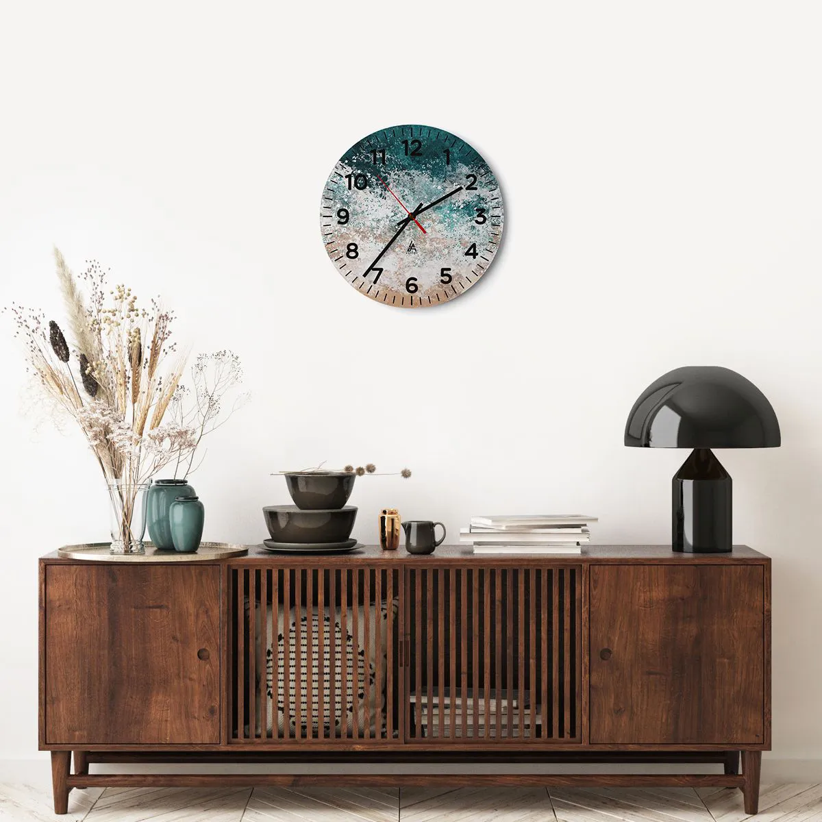 Väggklocka - Klocka på glas - Berättelser från havet - 40x40 cm