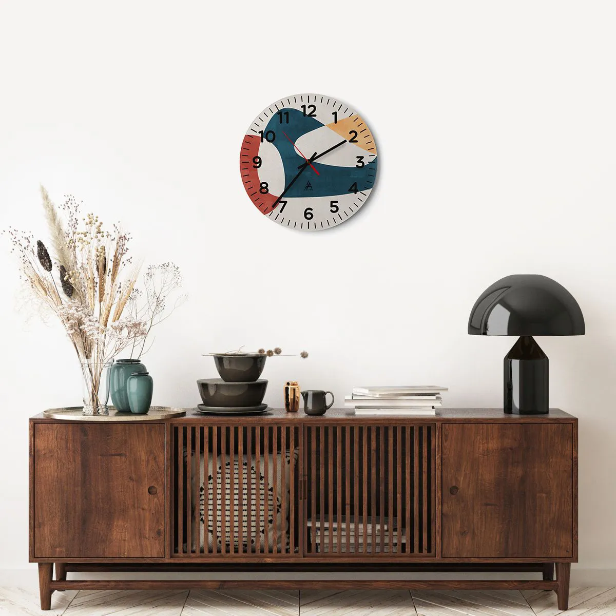 Reloj de pared - Reloj de vidrio - Influencias y metamorfosis - 40x40 cm