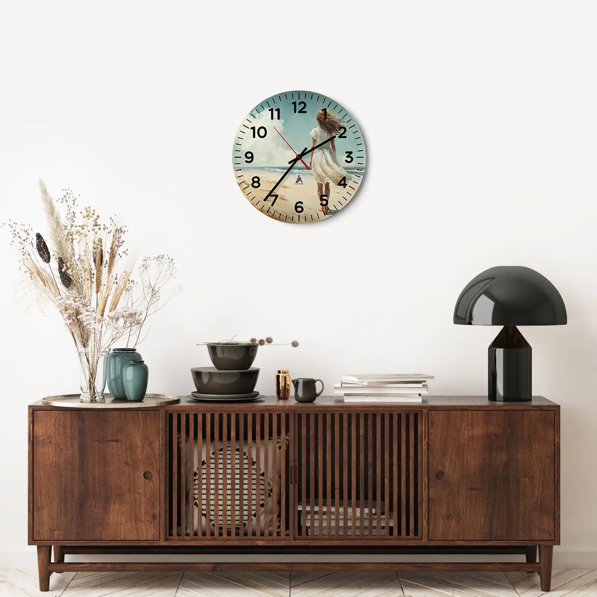 Horloge murale - Pendule murale - Pour rencontrer le soleil et le vent - 40x40 cm