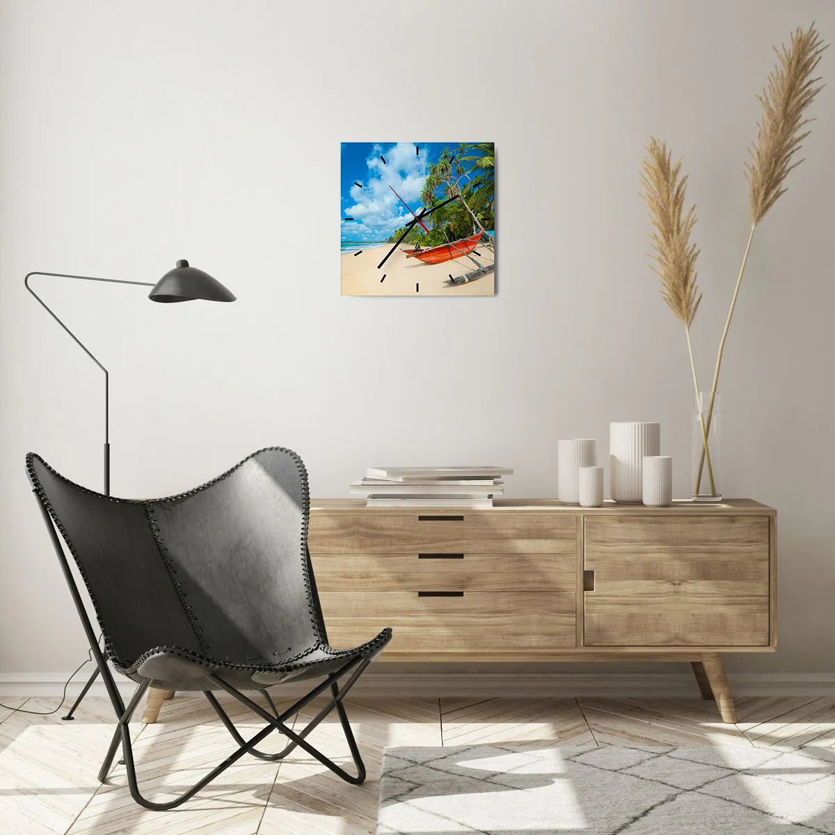 Nástěnné hodiny - Kouzlo tropů - 30x30 cm