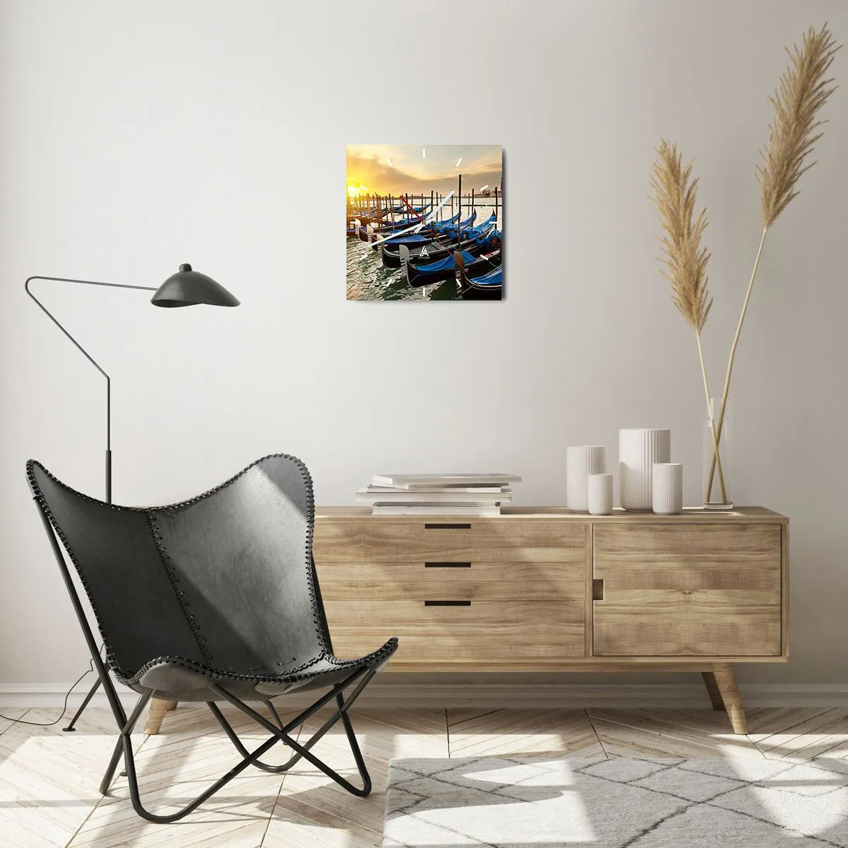 Relógio de parede - Relógio em vidro - Antes que o burburinho chegue - 30x30 cm