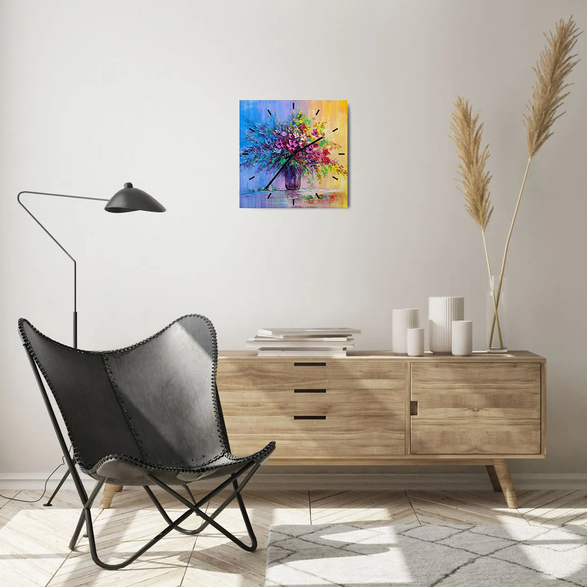 Falióra, Óra - A rét nyári ajándéka - 30x30 cm