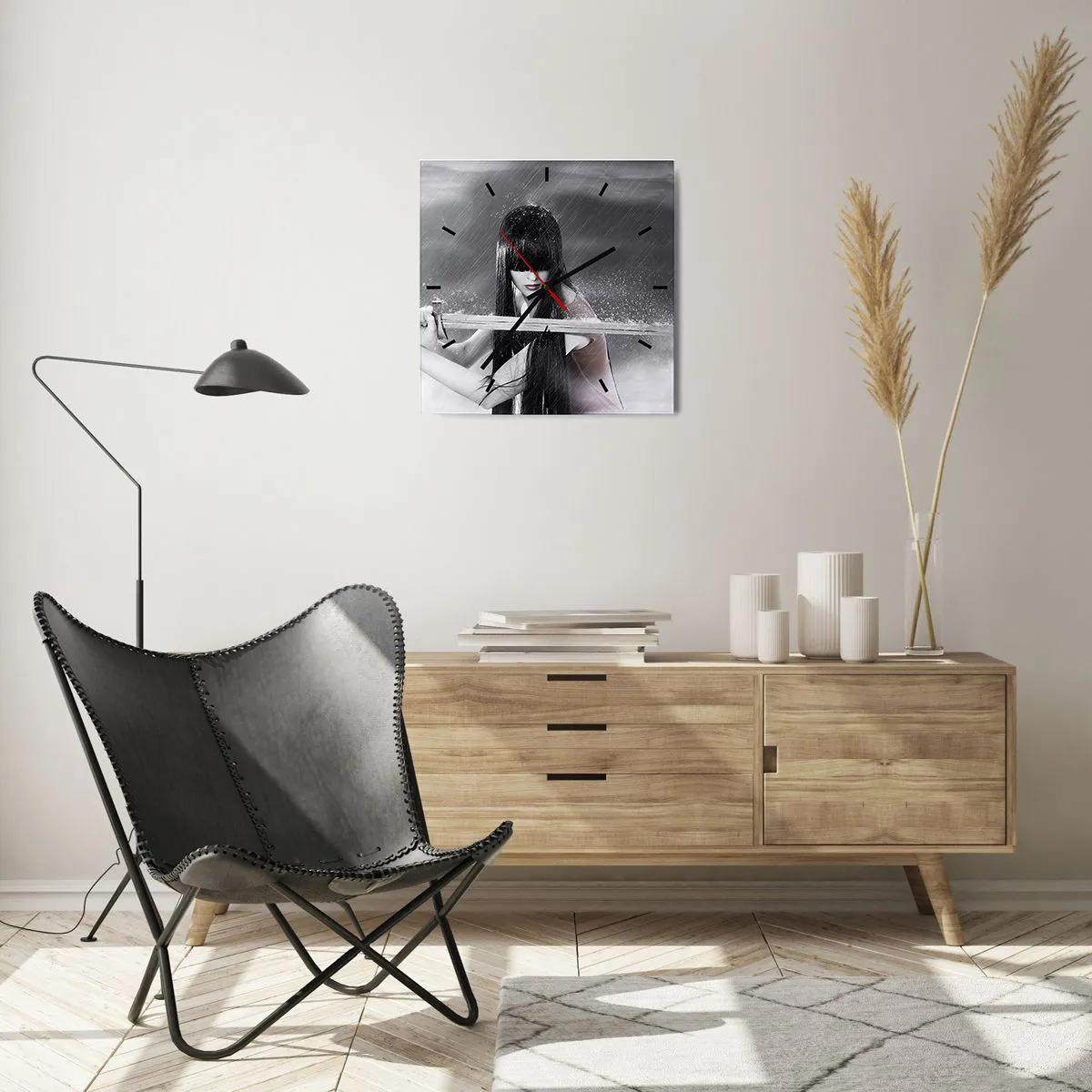 Orologio da parete - Orologio in Vetro - Bella e pericolosa - 40x40 cm