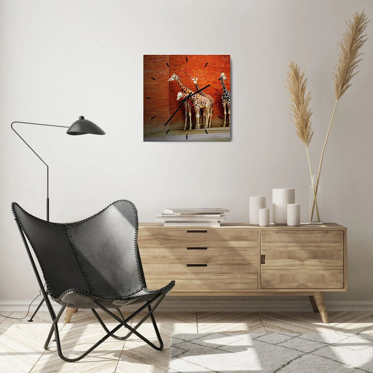 Ceas de perete - Ceas pe sticlă - Vezi vreun salcâm? - 40x40 cm