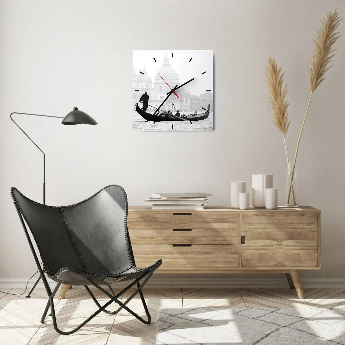 Ceas de perete - Ceas pe sticlă - O călătorie la sursa frumuseții - 40x40 cm