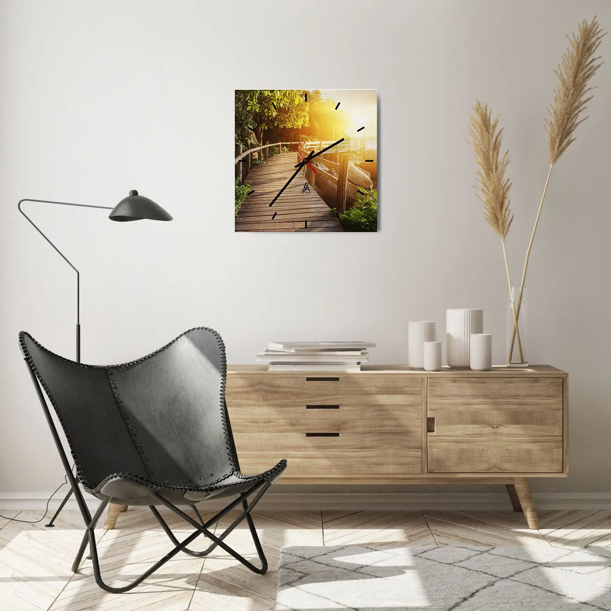 Wanduhr - Glasuhr - Noch eine Wendung, ein weiteres Wunder - 40x40 cm