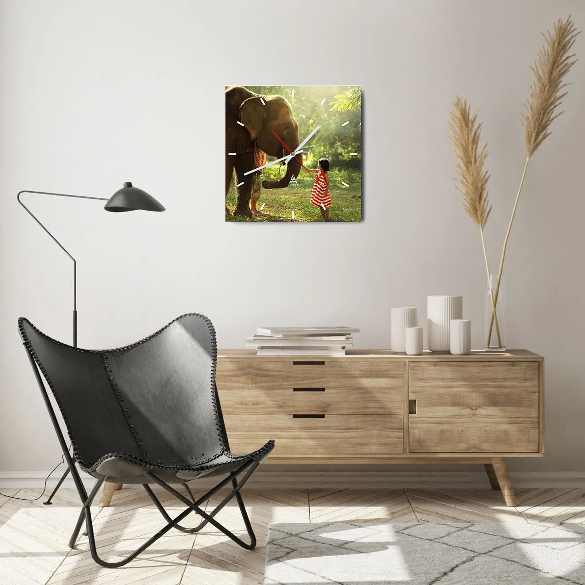 Horloge murale - Pendule murale - La force de l'amitié - 40x40 cm