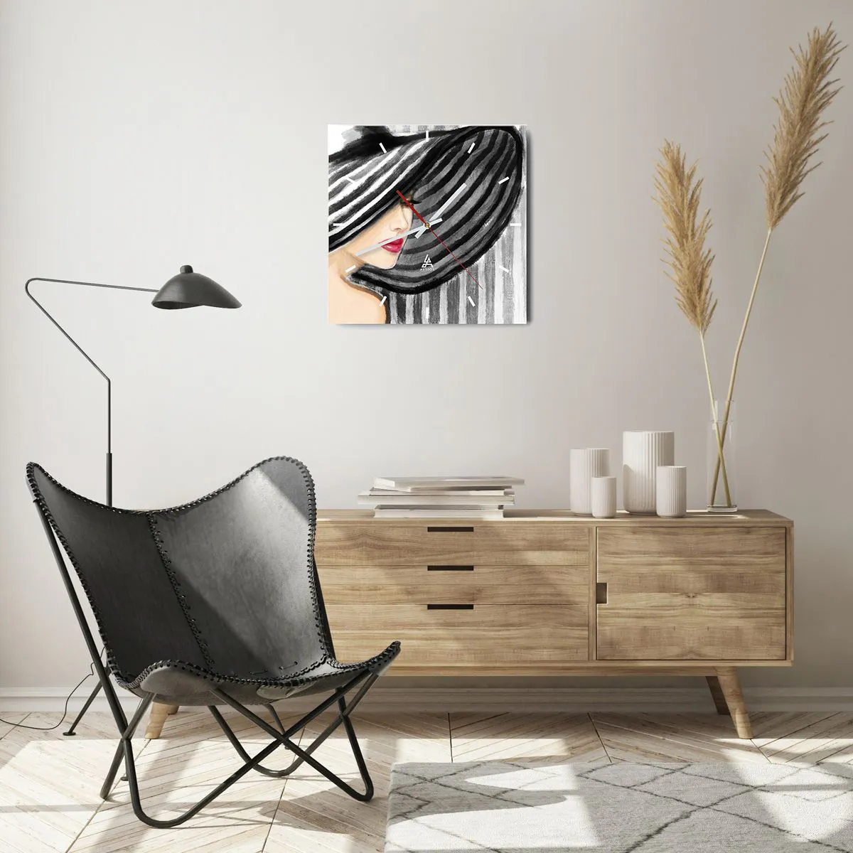 Relógio de parede - Relógio em vidro - Onde encontrar-te? - 40x40 cm