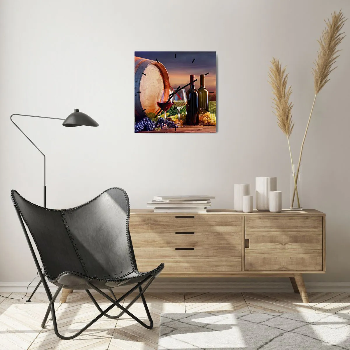 Nástěnné hodiny - Tady má život chuť - 40x40 cm