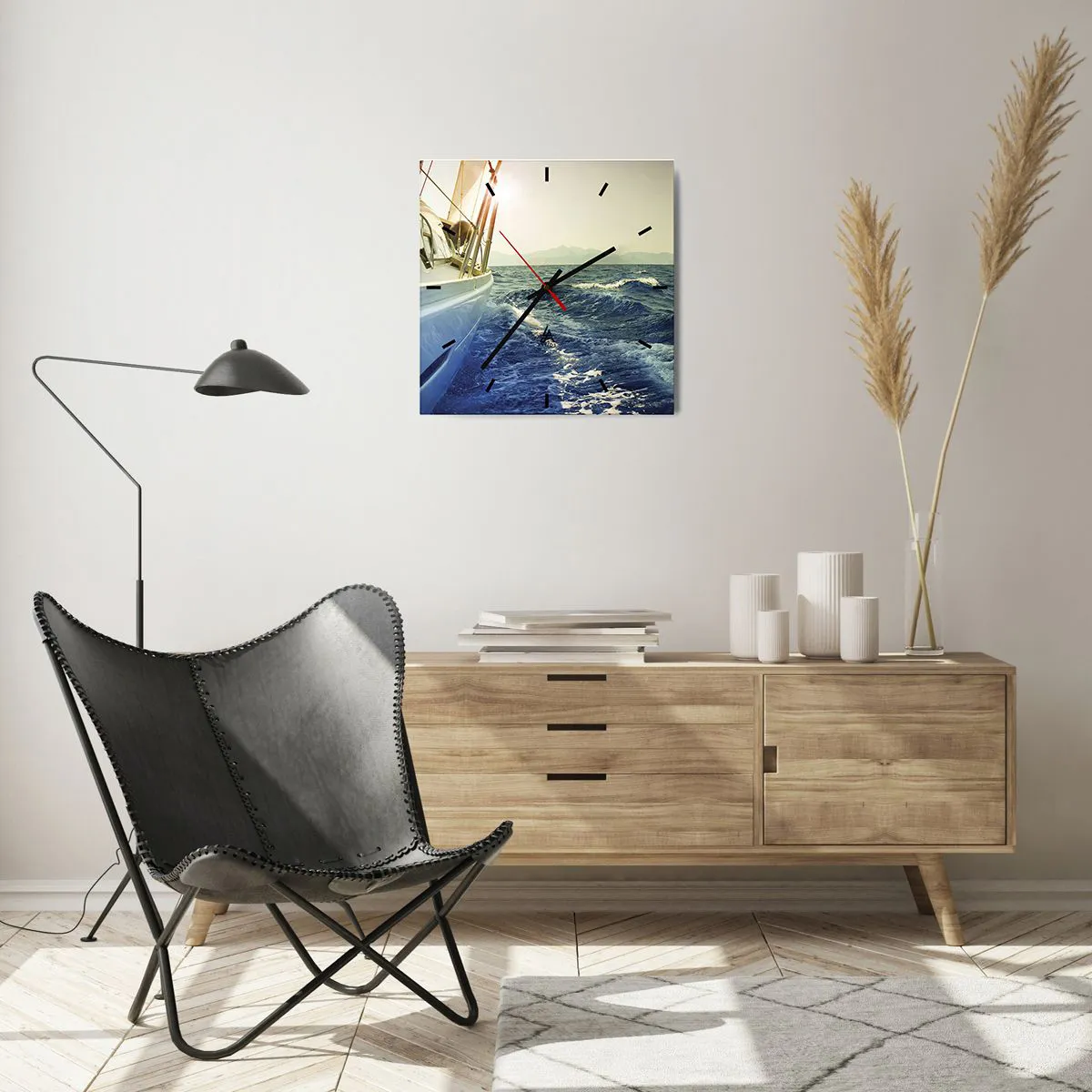 Ceas de perete - Ceas pe sticlă - După aventură - 40x40 cm