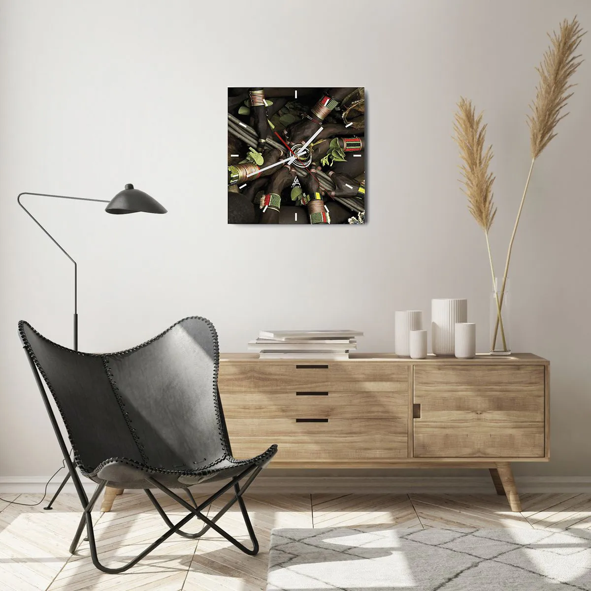 Reloj de pared - Reloj de vidrio - Estamos juntos - 40x40 cm