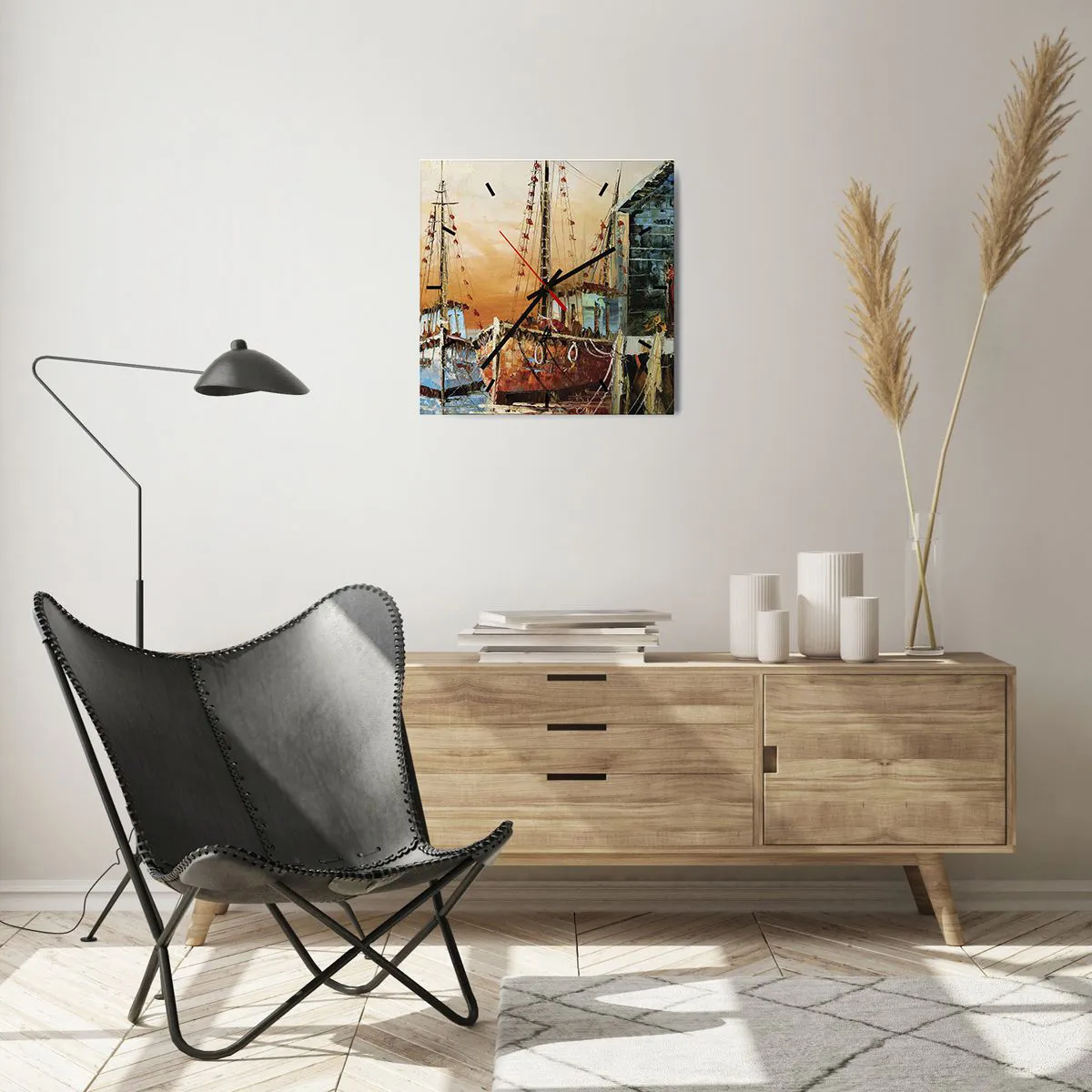 Nástenné hodiny - Pokojný návrat - 40x40 cm