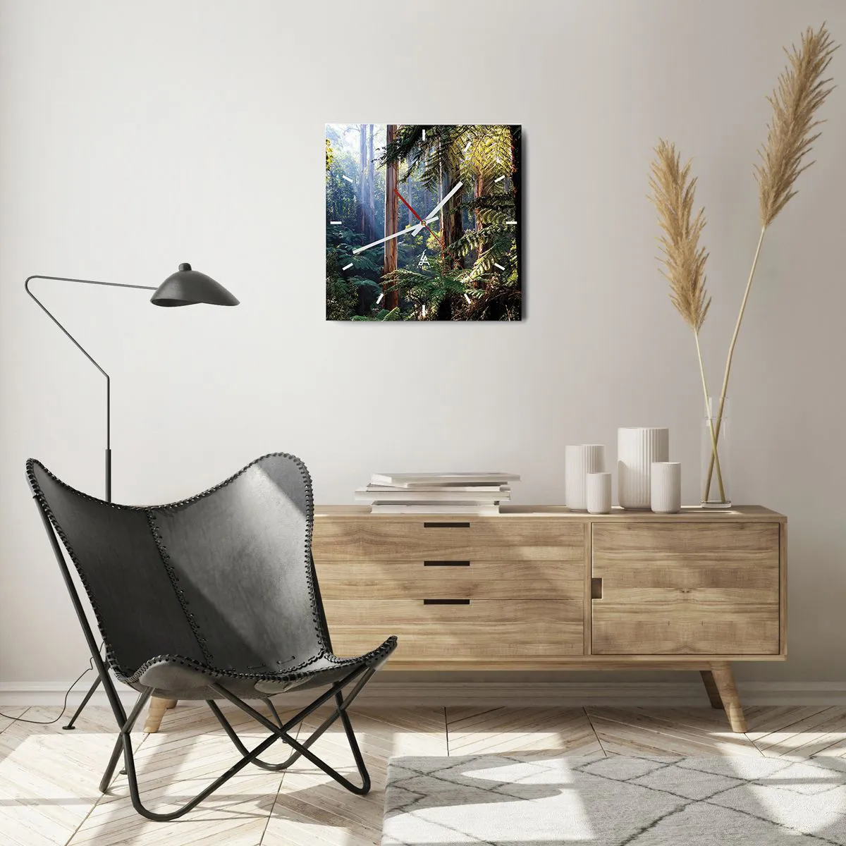 Zegar ścienny - Baśń lasu - 40x40 cm