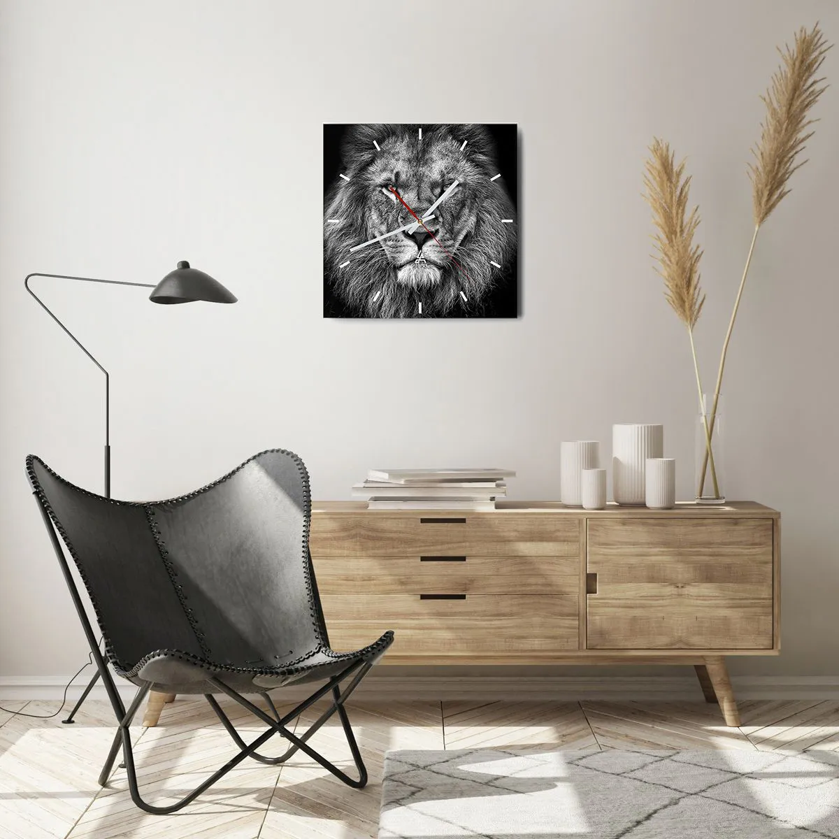 Ceas de perete - Ceas pe sticlă - În ținuta de încoronare - 40x40 cm