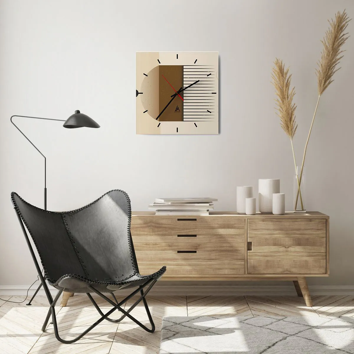 Reloj de pared - Reloj de vidrio - Varios estados - 40x40 cm