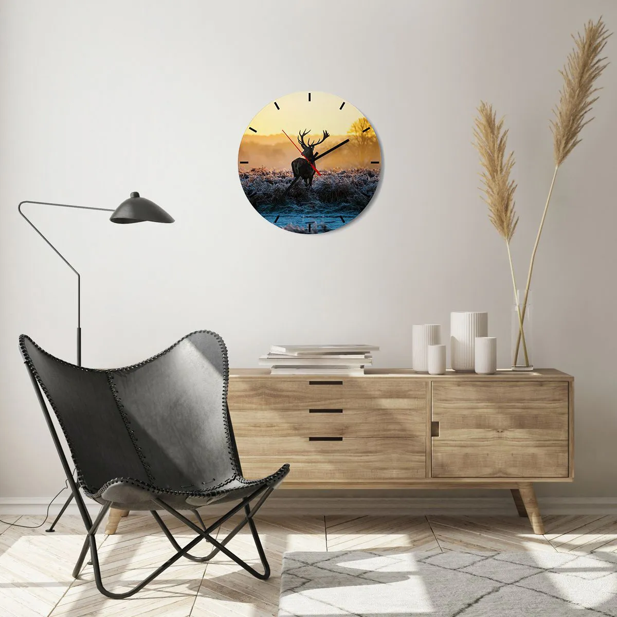 Falióra, Óra - Megkoronázott a birtokán - 40x40 cm